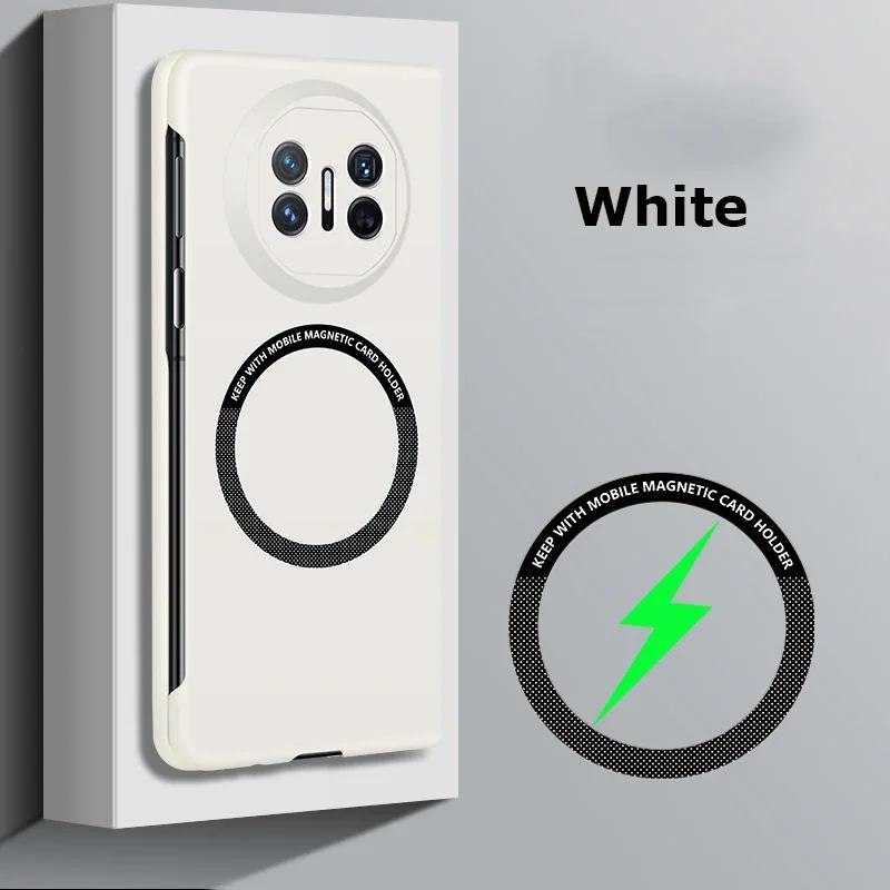 Магнитный чехол Magsafe для Huawei Mate X5 X3 X2, тонкий безрамочный жесткий чехол из ПК, чехлы с беспроводной зарядкой для Mate X3 X2 X5