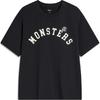 Li Ning X Disney Monsters University Disney Collaboration Series Loose Breathable Comfortable Short Sleeve T-Shirt Unisex Tops Black AHSU493-3