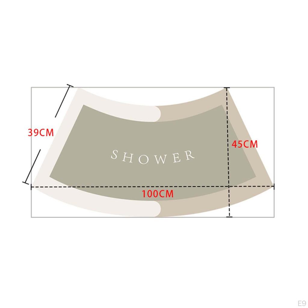 Изогнутый коврик для ванной, нескользящий напольный коврик для ванной для унитаза для квадрантной душевой кабины,