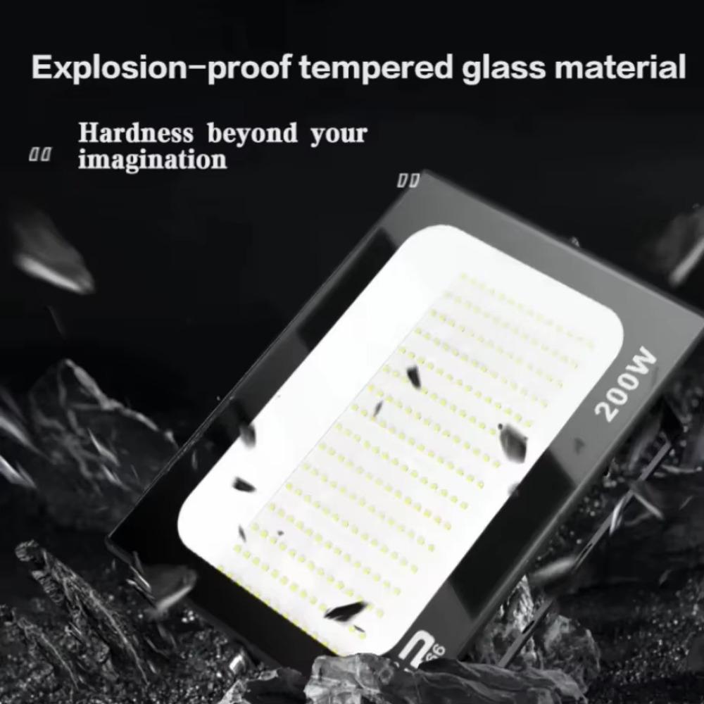 AC220V LED Flood Light Spotlight IP66 Waterproof Outdoor Garden Porch Courtyard Lamp  6500K Garage Gate Wall Lamps 100W 150W 200W