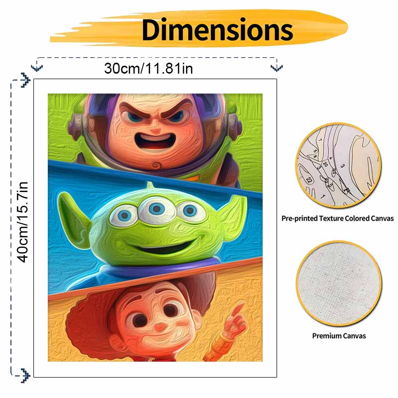 Disney oil painting kit painting art ToyStory characters bedroom wall decoration handmade diy gift
