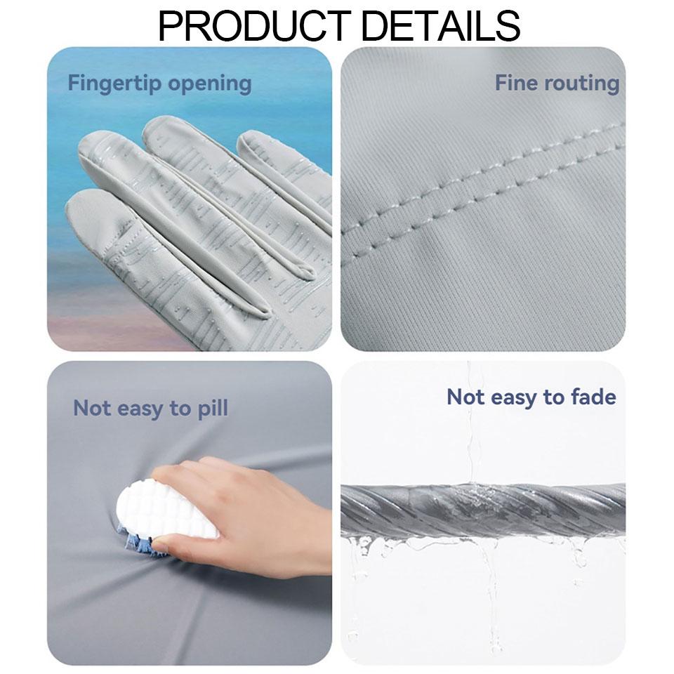 1Pair Summer Sun-protective Gloves Flip Your Fingers To Touch The Screen Breathable Raw Yarn Cycling UV Protection Gloves