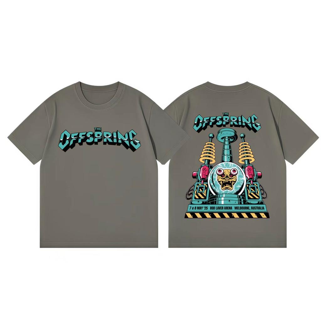 Rock Band The Offspring Merch Tshirt Harajuku Punk Short Sleeve T Shirts Men Women Y2k Fashion Oversized Tshirts Streetwear