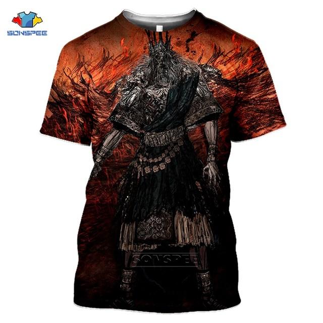 Летняя мужская футболка модная футболка с 3D принтом игра женская повседневная уличная одежда крутой спортивный топ