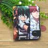 Аниме Midoriya Izuku мужской PU короткий кошелек милый кошелек для монет с карточным слоем
