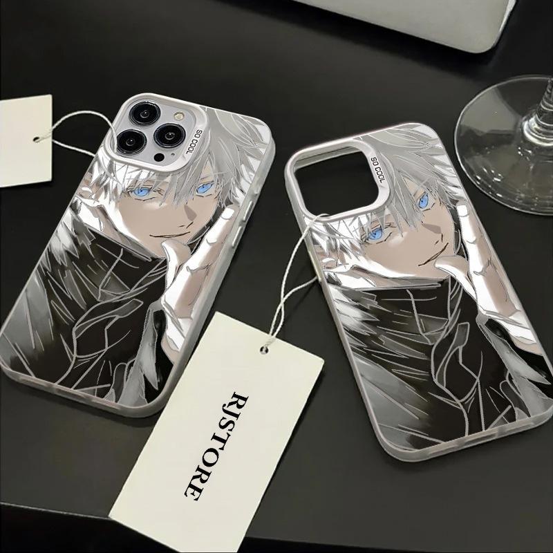 Новый Аниме Wujo Wu Чехол для Мобильного Телефона iPhone17promax 16 Матовый Гальванический 15 Цвет Серебристый IMD Защитный Чехол