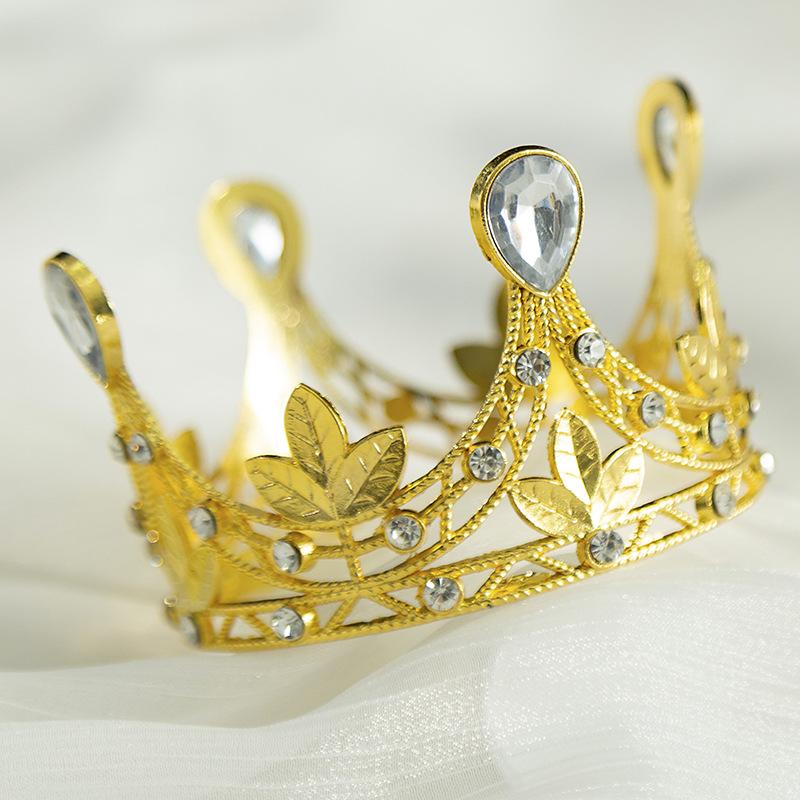 Детская корона принцессы, корона для девочек, день рождения, фестиваль, представление, круглая кристаллическая повязка на голову, детские аксессуары для волос для выступлений