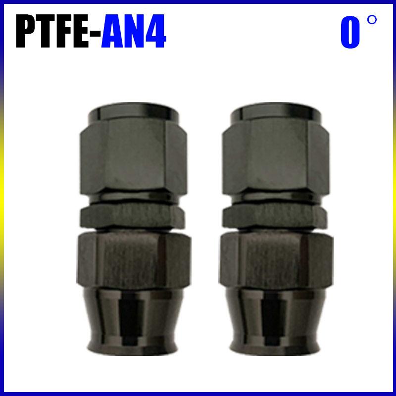 2 шт. Для PTFE Масляная Топливная Линия Шланг Фитинг Конечный AN4 AN6 AN8 AN10 AN12 Прямой 0° 45° 90° 180° Многоразовый Адаптер Конечного Фитинга Шланга