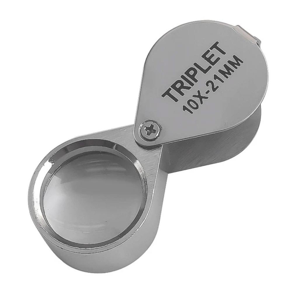 Mini 10-30X Pocket Loupe Metal 10x20x 30x Jewelry Magnifying Glass Antique Jade Coin Identification Folding Reading Magnifier