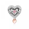 PAndora 782653c01 Openwork Mom   Heart Pendant And Dangle Charm