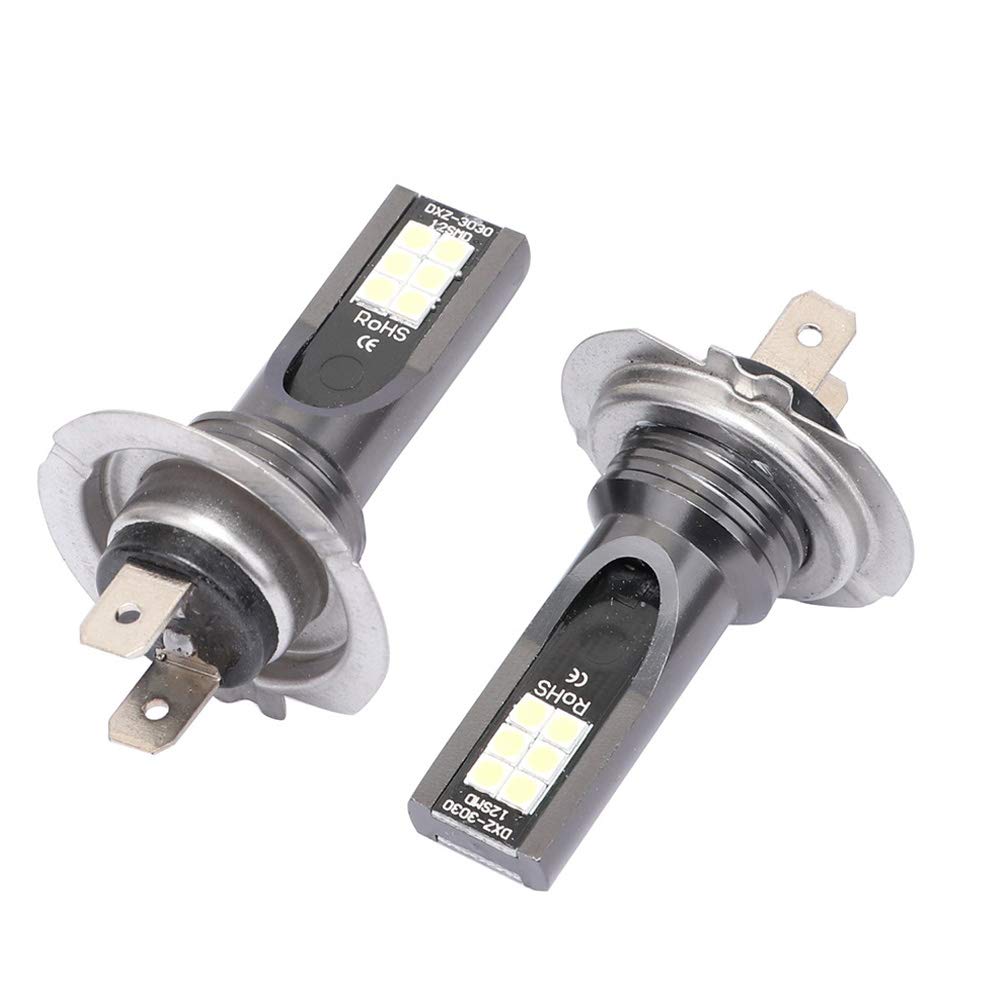 H7 LED Headlight Bulb, 55W 6000K White 12000LM Super Bright CSP Chip Conversion Kit 360° Luminous, 2 Years Warranty