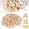 100 шт. Натуральные полудеревянные бусины 15-20 мм Необработанные полукруглые деревянные бусины DIY Рукодельные материалы Детские художественные украшения