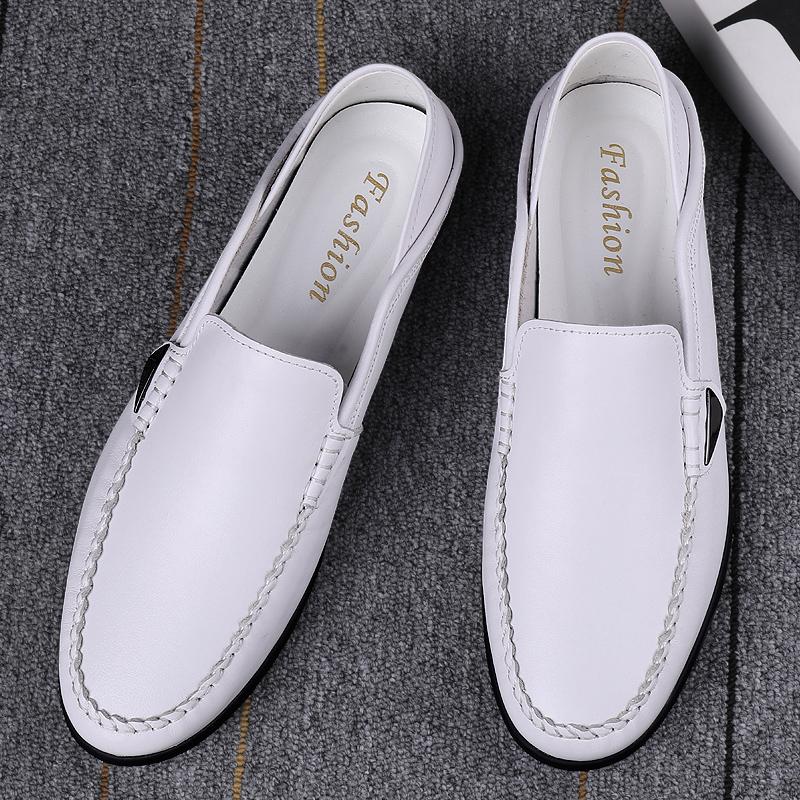 Boat Shoes Mens Shoes Lightweight Leather Casual Loafers Man Fashion Moccasins Driving Footwear Slip On Men Shoes Flat Designer