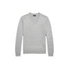 Polo SS23 Solid Loose V-образный вырез длинный рукав свитер мужской свитер серый MNPOSWE16821117-020