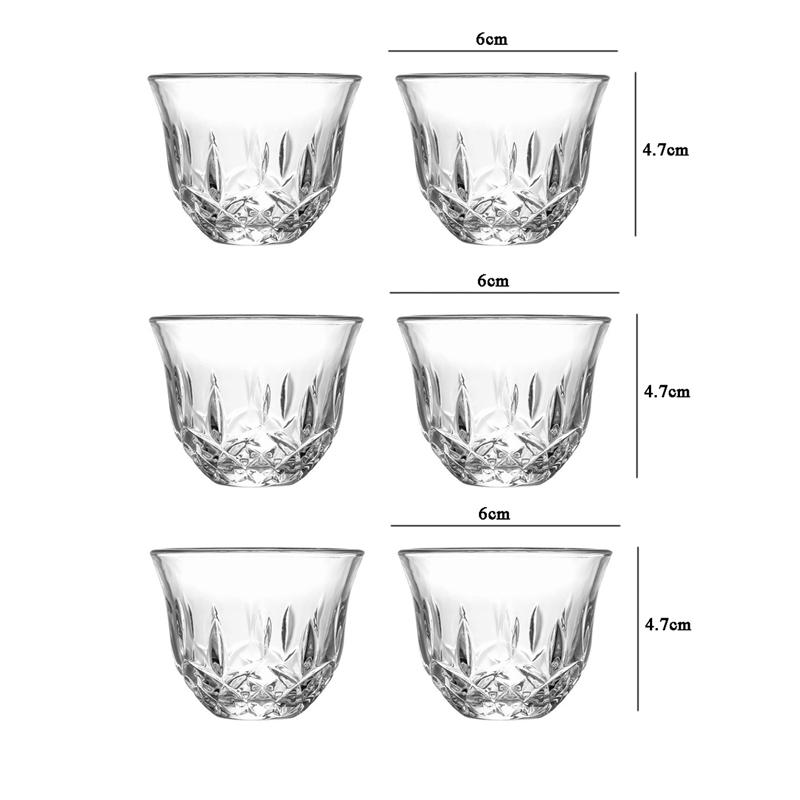 Наборы из 6 маленьких чайных чашек, креативные чашки для чая Кунг-фу, прозрачные чашки для воды, персонализированная посуда для напитков, бытовые стаканы для питья, подарки