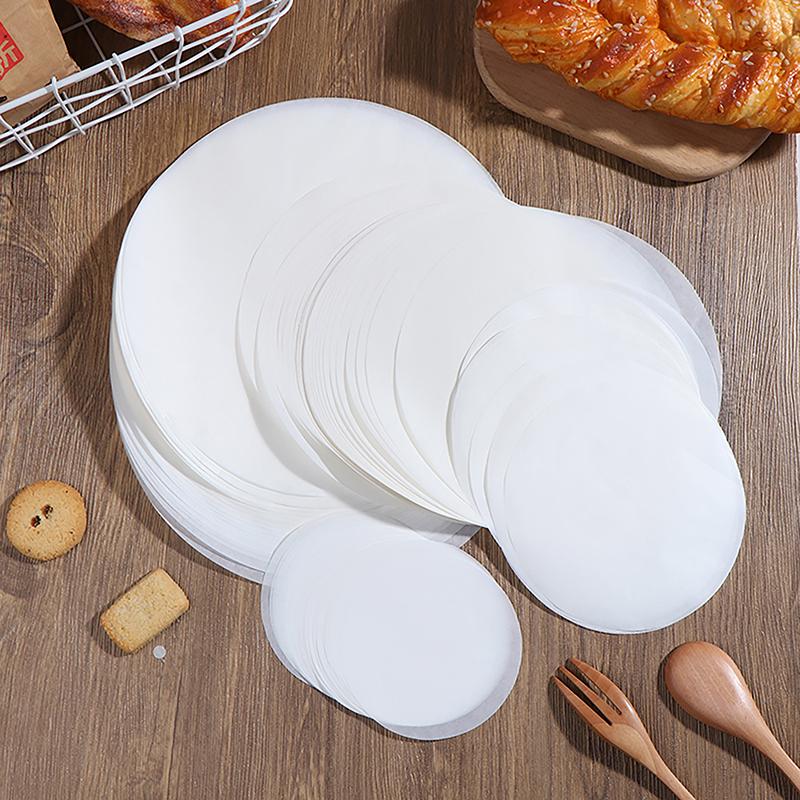 50Pcs Baking Oiled Paper Circle Parchment Paper Multifunction Liner Bbq Oven Patty Hamburger Paper Steamer Liners Baking Tool