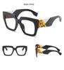Classic Vintage Square Women'S Reading Glasses Light Blocking Transparent Oversized Glasses Trendy Sexy Leopard Female Eyewear