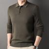 Весенне-осенний кардиган мужской свитер с лацканами 100% чистая шерсть свитер нижняя рубашка папа топ мужская одежда