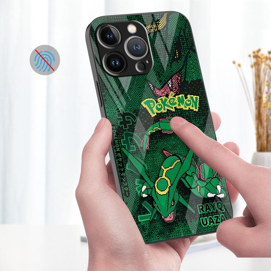 Cool Anime Pokemon Glass Case for iPhone 17 Pro Max XR 15 Plus 8 13 12 Air 14 11 16 Phone Cover