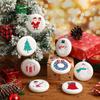 12x Blank Christmas Flat Ball Ornaments Sphere Xmas Tree Hanging Decorations for Thanksgiving