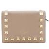 Rockstud Small Wallet Bi-Fold Wallet WW2P0P39BOL Beige Calfskin Women Used