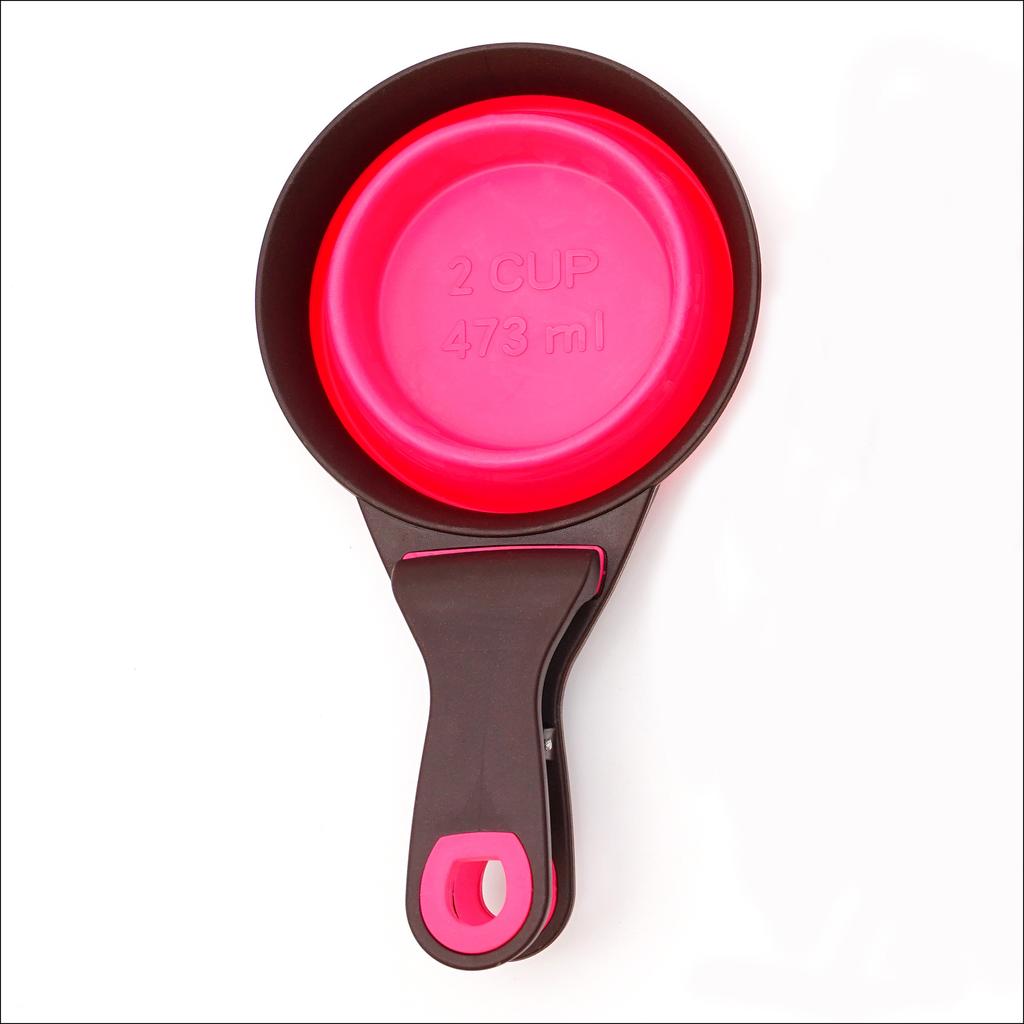 Silicone folding dog food spoon pet spoon with sealing clip food shovel cat food spoon pet supplies