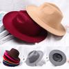 Winter Autumn Stage Performance Wide Brim Dress Dance Party Cowboy Hat Panama Jazz Cap Fedora Hat