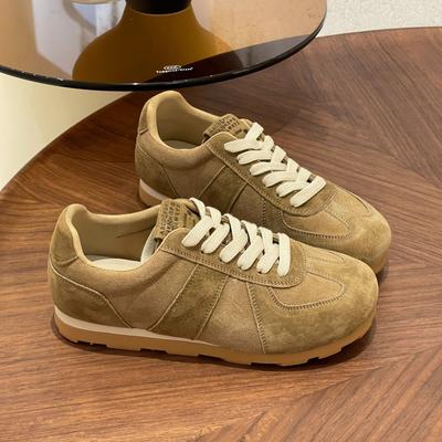 Кожа матовая кожа кукольная голова уродливая милая повседневная обувь шнуровка ретро мягкая подошва удобные леопардовый принт одинарная обувь женская обувь