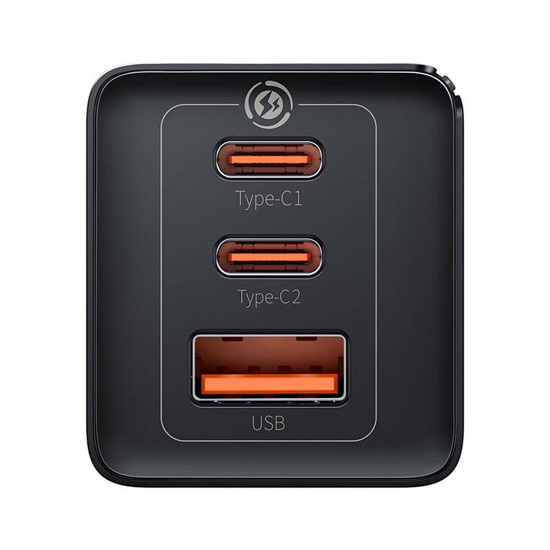 Ładowarka Sieciowa Baseus Gan5 Pro 2Xusb-C + Usb, 65W (Czarna)