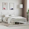 VidaXL Metal Bed Frame with White Headboard 140x200 Cm 353587