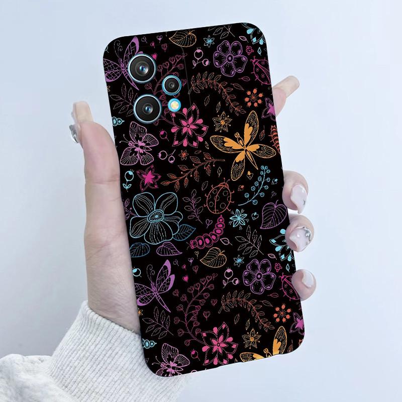Чехол для телефона Realme 9 Pro Plus RMX3392 RMX3393 Дизайн 'Цветочная Девочка' Мягкий Силикон ТПУ Задняя Панель Для Realme9 4G RMX3521 Чехлы