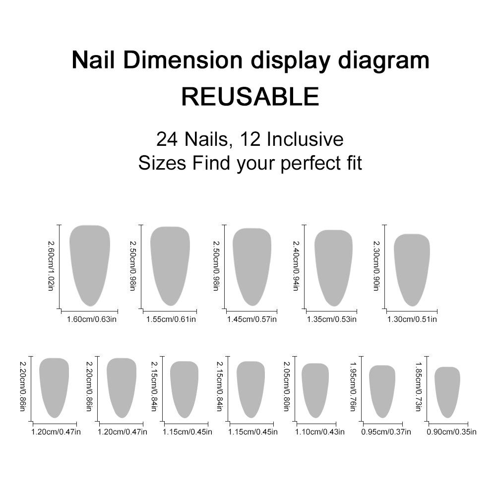 Silver Irregular Stripe Almond-Shaped Spider Bow False Nail Art Patches