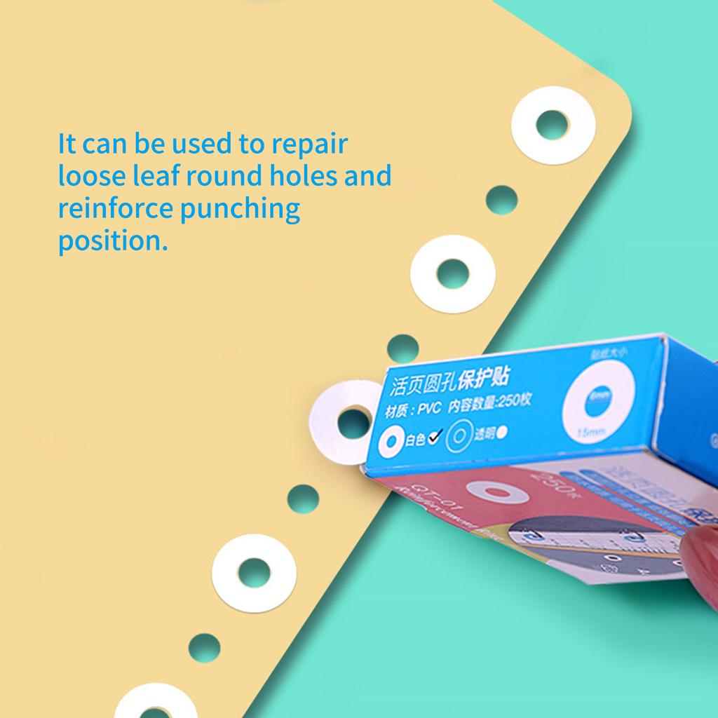 KW-trio отрывные бумажные этикетки для усиления отверстий, круглые наклейки, самоклеящийся дырокол