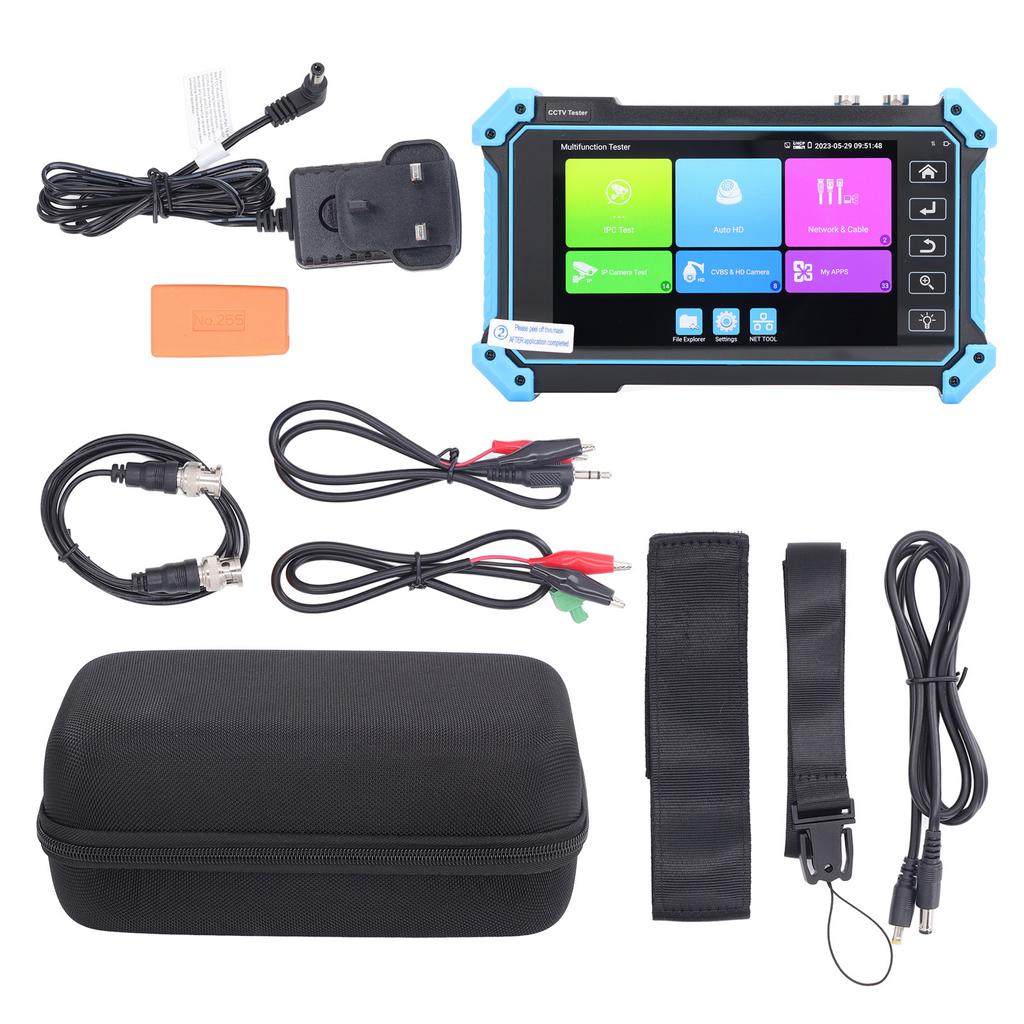 IPC5200Plus Тестер коаксиального видеонаблюдения .4-дюймовый сенсорный экран Автоматический тестер HD-видеомонитора для AHD CVI