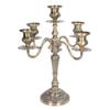 Metal Candle Stand Zinc Alloy Delicate Decorative Retro Candelabra for Dinner Table Fireplace