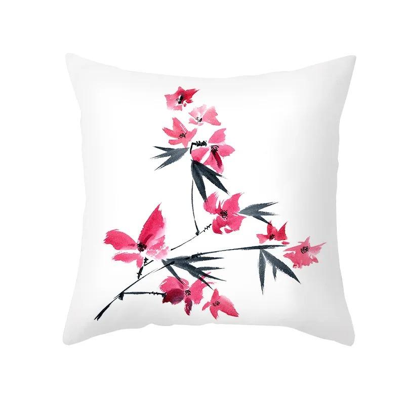 Наволочка с цветочным принтом в виде свежей чернильной краски для офиса, гостиной, автомобиля, украшений, для дома