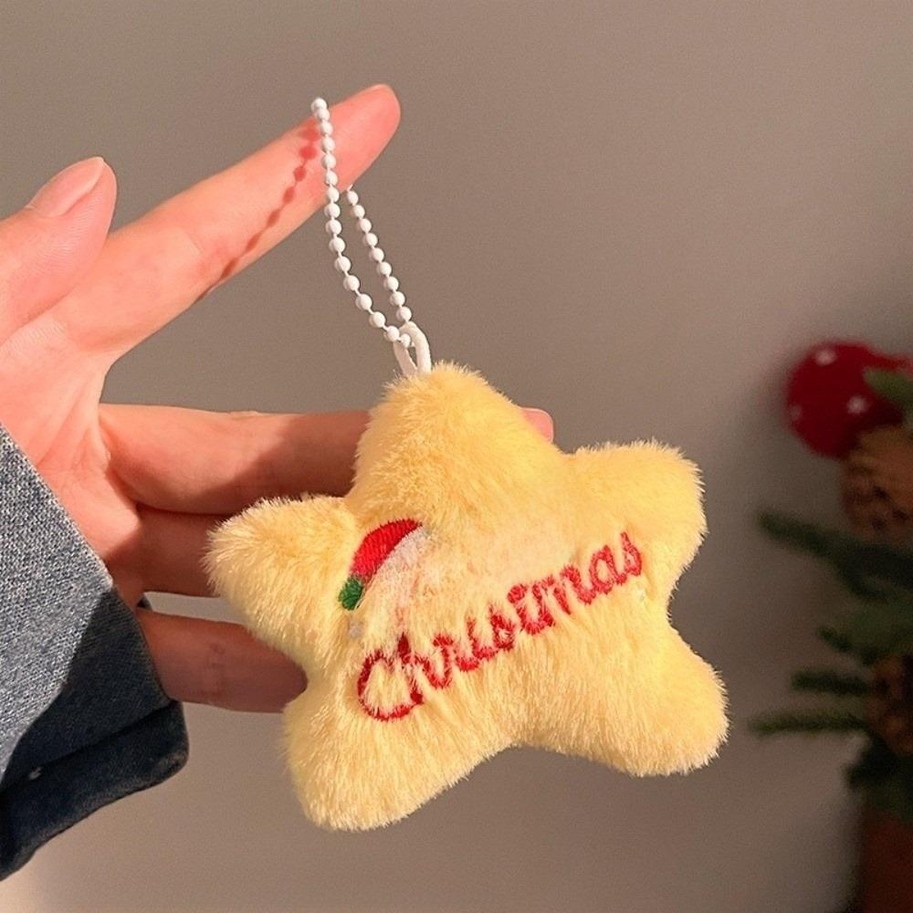 Tree Christmas Keychain Snowman Plush Santa Keychain Cute Stuffed Animal Tree Decoration