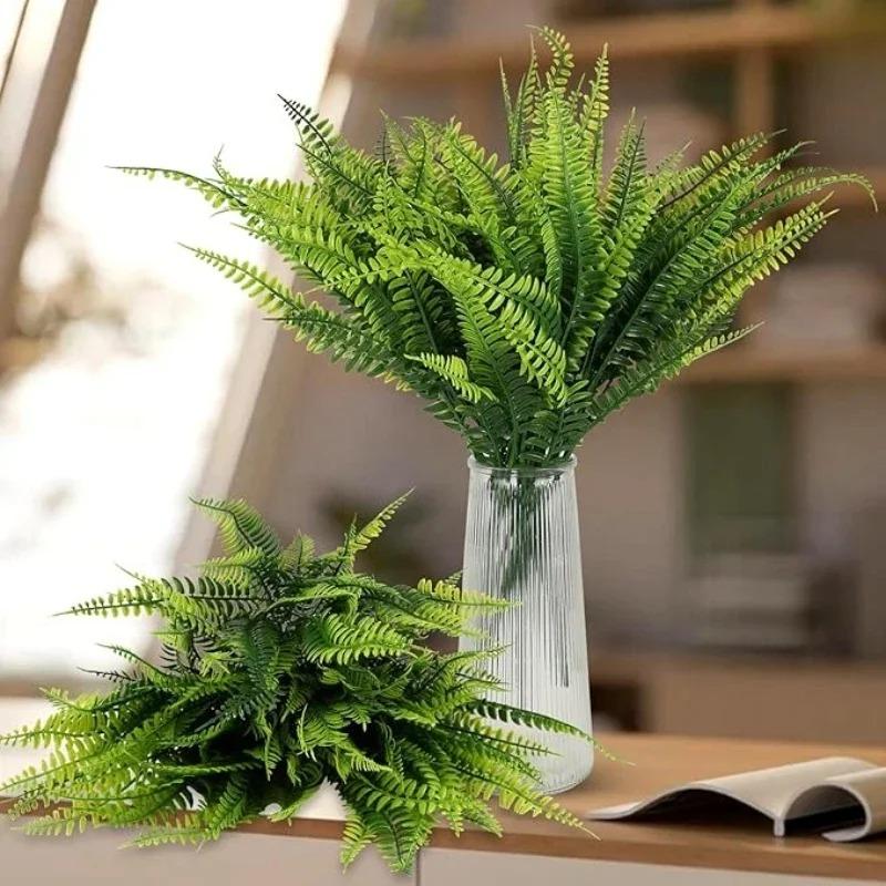 Outdoor Artificial Plants Eucalyptus Branches UV Resistant Faux Leaves Faux Shrubs Indoor Decor Garden Potted Porch Fence Decor