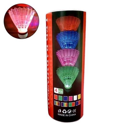 4Pcs/Set Badminton Shuttlecocks Closely Arranged Stable Flying Head Full Round High Speed LED