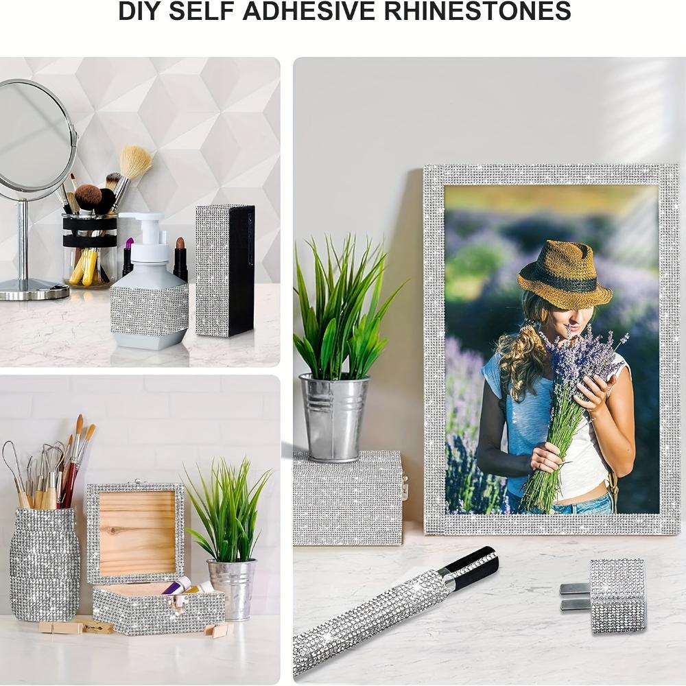 Самоклеящаяся полосатая блестящая лента-наклейка со стразами, самодельная лента для украшений, подходит для свадебных вечеринок, украшения стекла телефона в машине