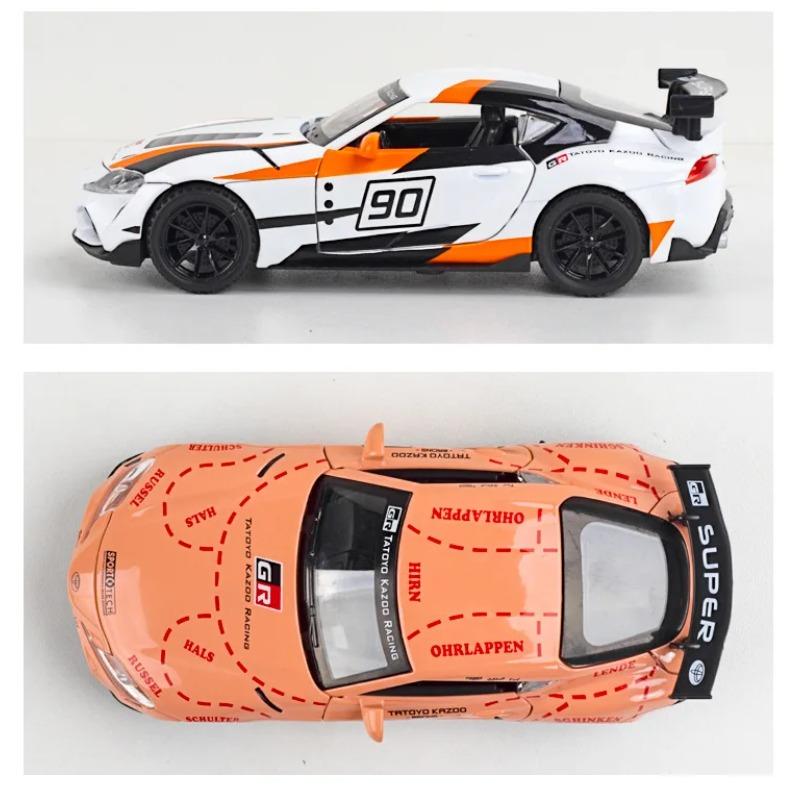 1/32 Toyota Supra GT4 Concept Alloy Sports Car Model Diecast Metal Toy Vehicles Model Simulation Sound and Light Kids Toys Gift