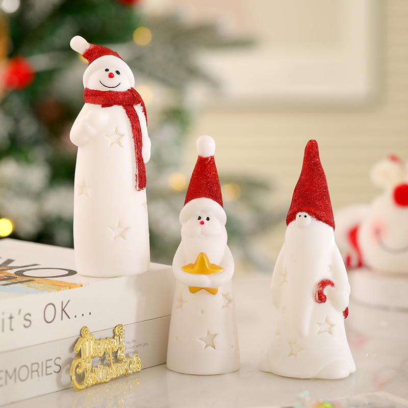 Трансграничный светодиодный декоративный ночник в виде Санта-Клауса - Креативная подвесная рождественская атмосфера