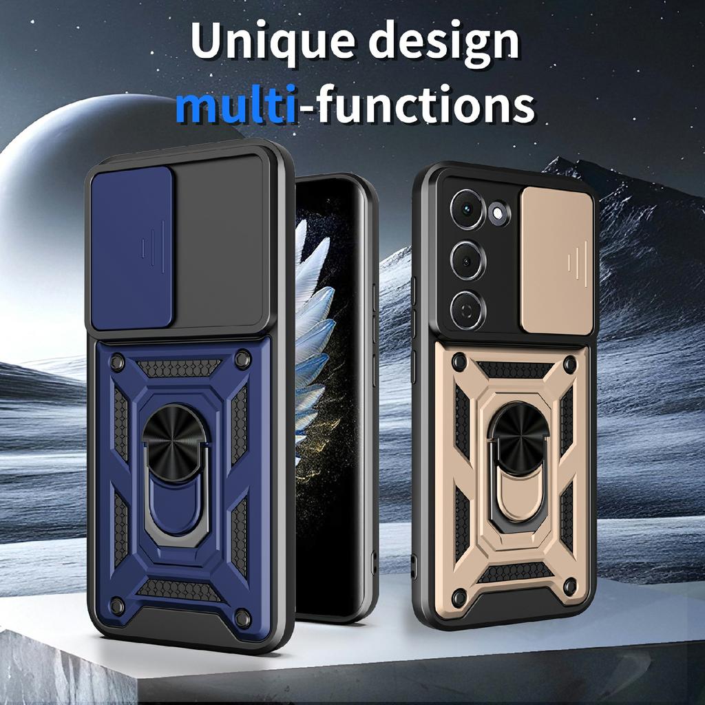 Чехол для TECNO Spark 40 Pro+ 4G со шторкой для камеры, из ПК + ТПУ, с подставкой, чехол для телефона