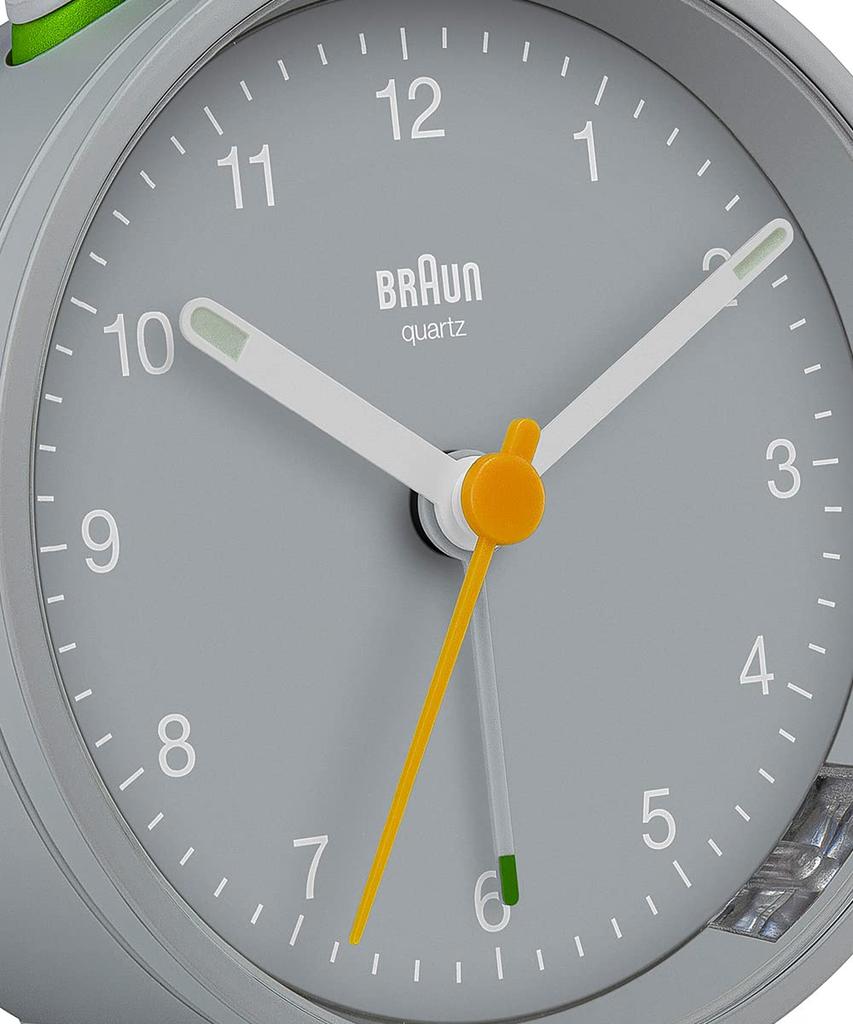 Table Clock Alarm Clock Gray BC12G Analog Alarm Clock Genuine Import Product Table Clock BRAUN/Brown