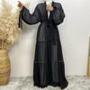 Мусульманский арабский турецкий модный элегантный шифоновый кардиган прозрачного цвета с бисером на Ближнем Востоке