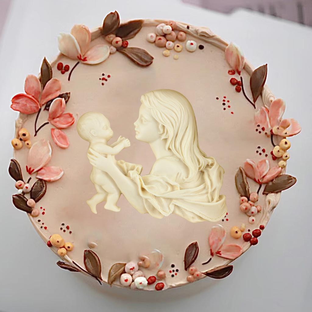 Силиконовая форма для мамы и ребенка, рельефные формы для шоколадных конфет, глиняные формы для кексов, топпер для помадки, инструменты для украшения торта, формы для мыла, смолы