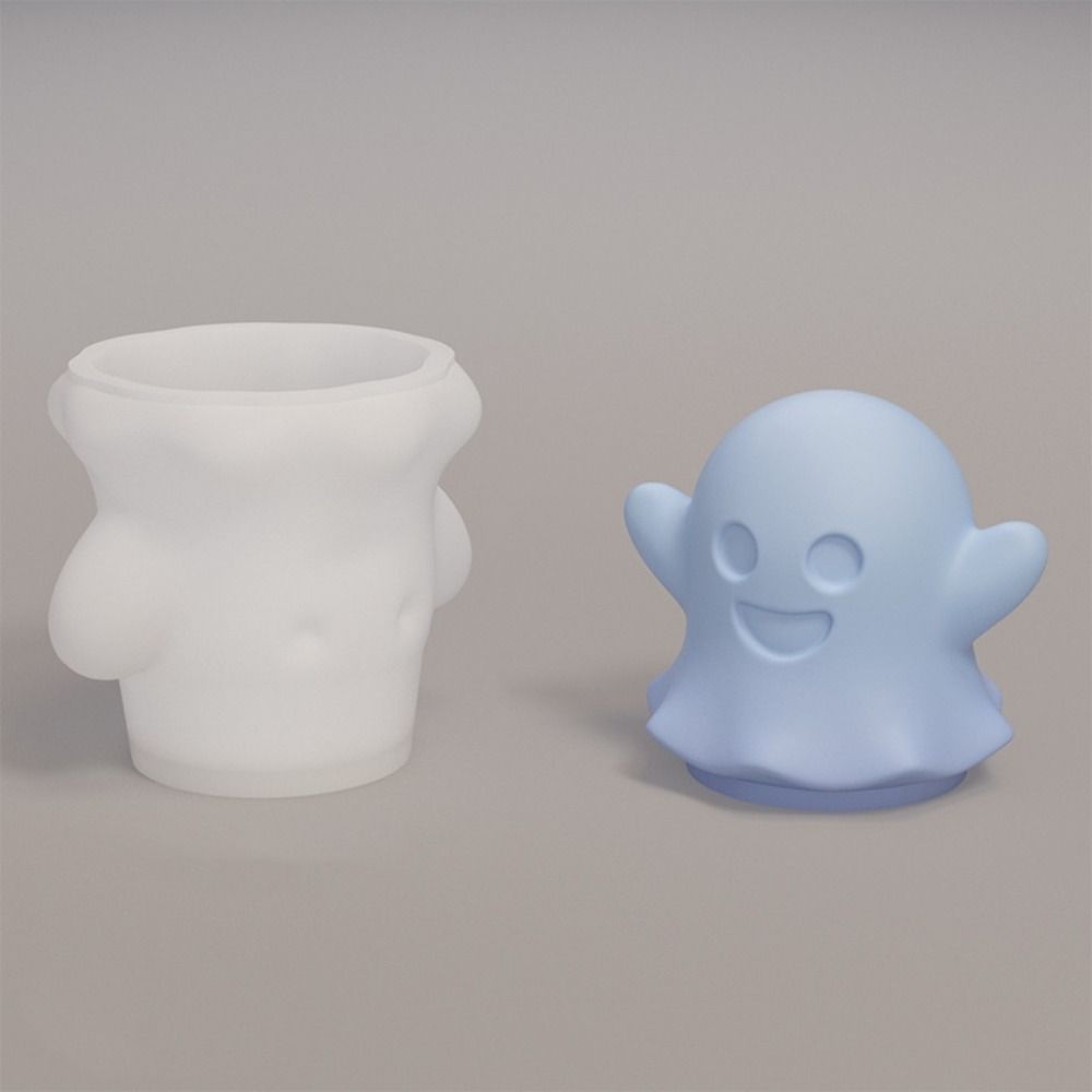 Steric Ghost Candle Mold Silica Gel Halloween DIY Mold Aromatic Candle Candle Mold  Halloween Party