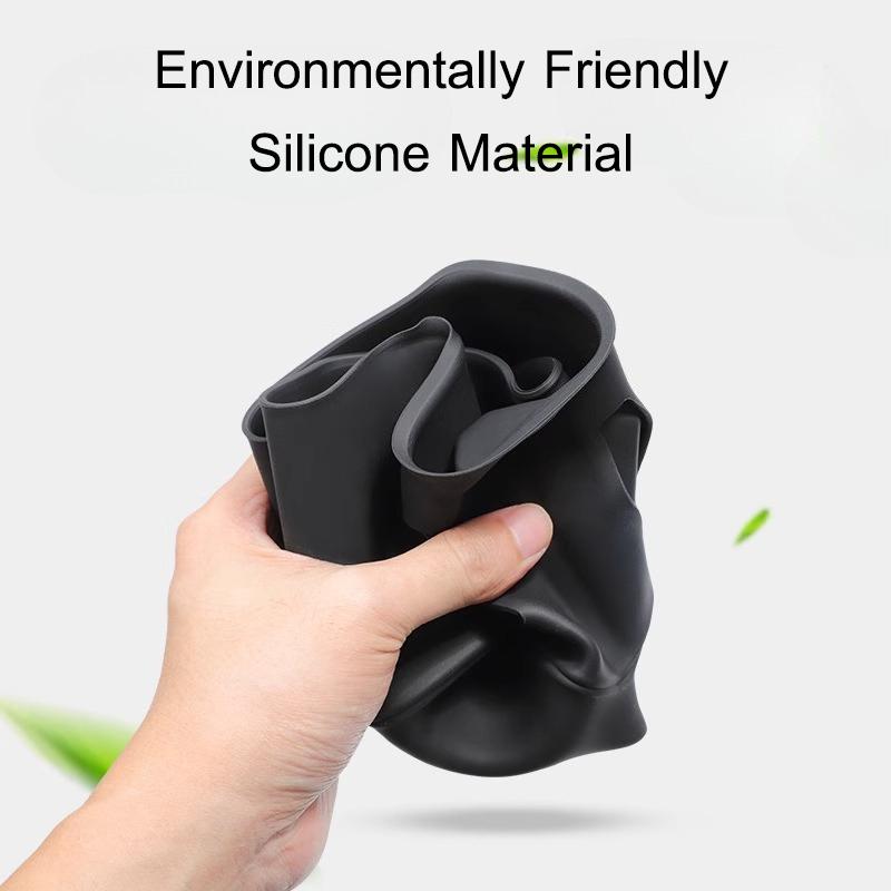 For Hyundai Santa Fe 2024 Center Console Cup Holder Mat Silicone Storage Slot Pad Anti Slip Shockproof Organizer Accessories