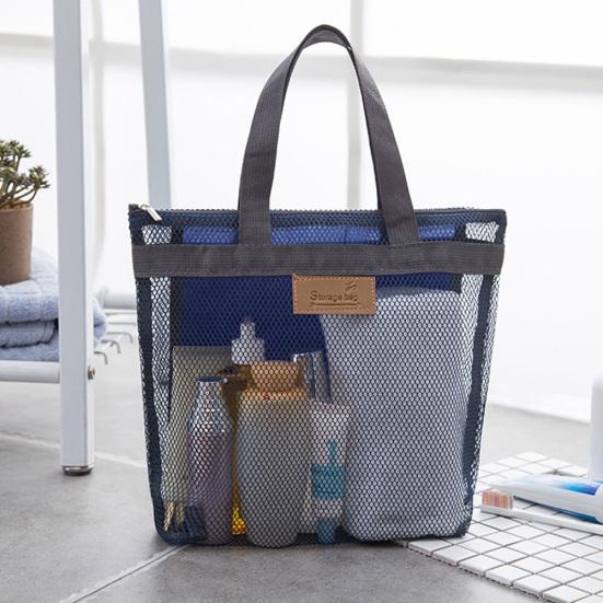 Косметичка на молнии, сетчатая, унисекс, с отделением для защиты от царапин, органайзер для туалетных принадлежностей для отпуска