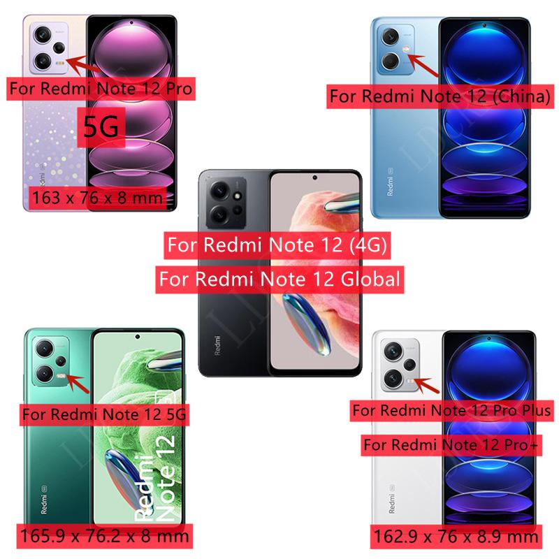 For Cover Xiaomi Redmi Note 12 Case Redmi Note 12 Capas Back Liquid Silicone Soft TPU Case Redmi Note 10 11 12 Pro Plus Fundas